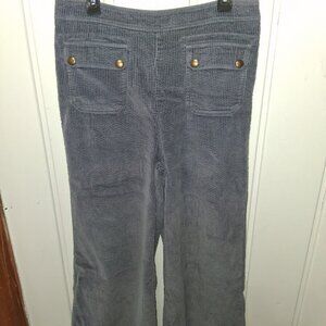 Code x Mode Gray Wide Wale Corduroy Wide Leg Pants Women's Sz L